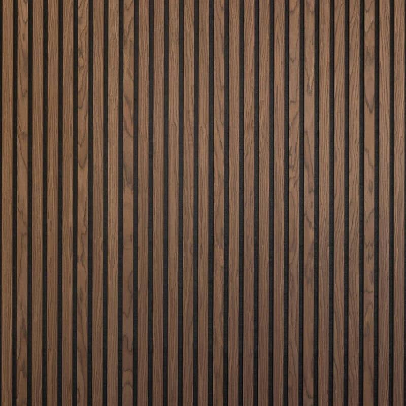 Walnut acoustic wall panels for home and office interior design UK